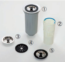 【アイオ】汎用オプション［排水トラップ］④花ゴム［78φ］