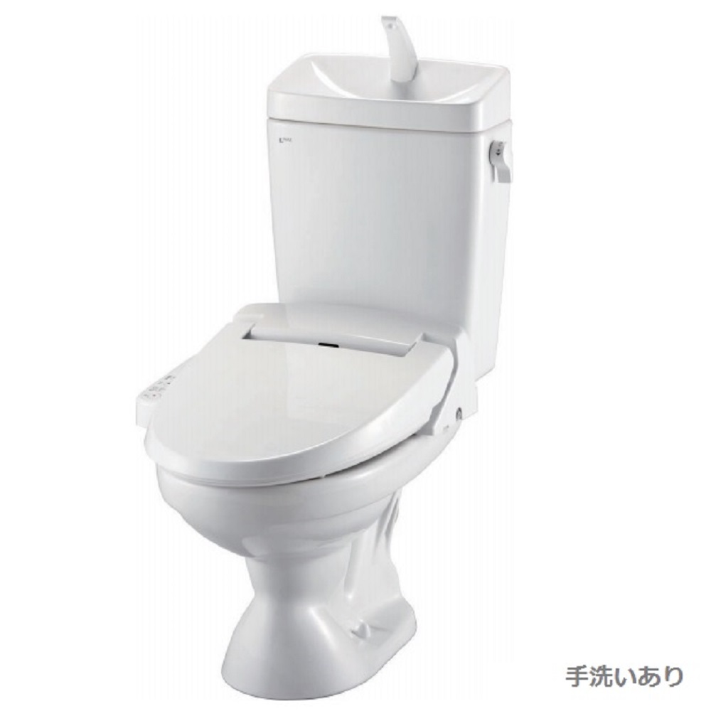 【LIXIL】LN便器＋便座セット [床上排水・手洗付・シャワー便座]C-180P＋DT-4840＋CW-D11