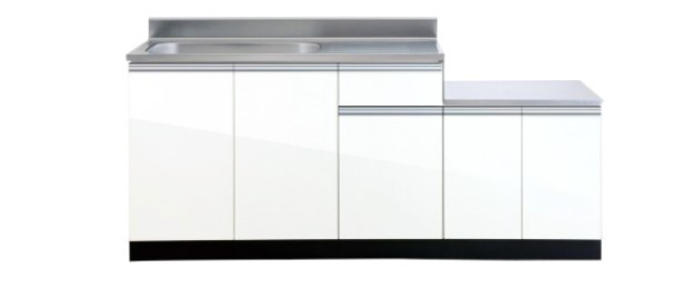 【アイオ】KW plus シリーズ　ガス台付き流し台  ［ガス台付流し台　間口1800㎜］KW-1800SG